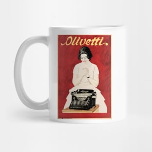 OLIVETTI Typewriter Writing Machine by Artist Marcelo Dudovich Italian Advertisement Poster Mug